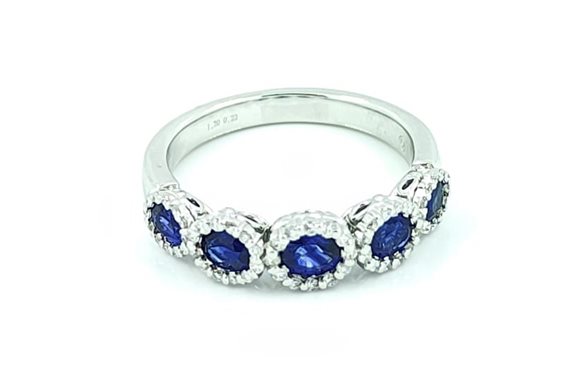 Anello Valentina Callegher Donna in Oro bianco Zaffiro 1.20 Ct 7797SZF - 7797SZF